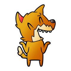 laughing fox cartoon