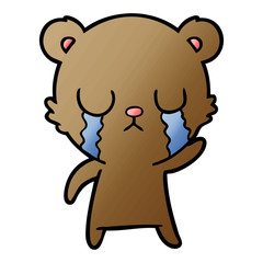 crying cartoon bear