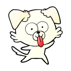 cartoon dog with tongue sticking out