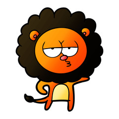 cartoon bored lion