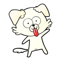 cartoon dog with tongue sticking out