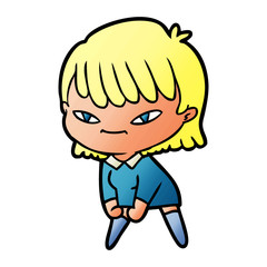 cartoon woman