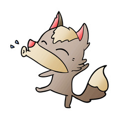 howling wolf cartoon