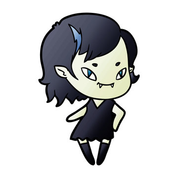 cartoon cool vampire girl