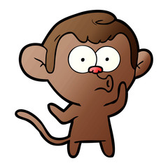 cartoon hooting monkey