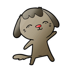 happy cartoon dog