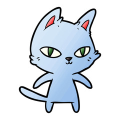 cartoon cat staring