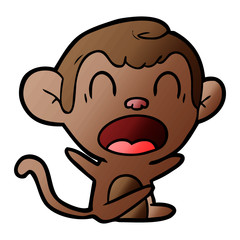 shouting cartoon monkey