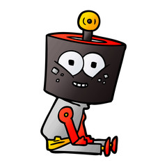 happy cartoon robot