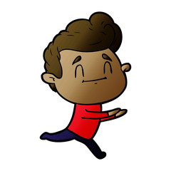 running cartoon man