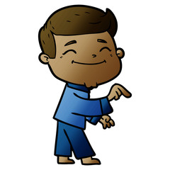 Fototapeta premium happy cartoon man