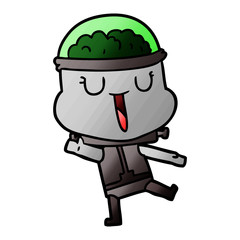 happy cartoon robot