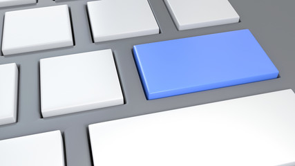 3d abstract keyboard empty