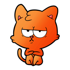 bored cartoon cat