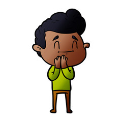 happy cartoon man