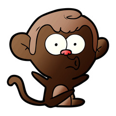 cartoon hooting monkey