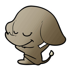 cartoon smiling elephant