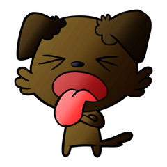 cartoon disgusted dog