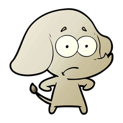 cartoon unsure elephant