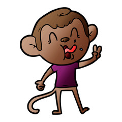 crazy cartoon monkey