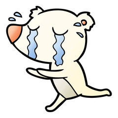 cartoon crying polar bear