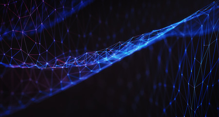 Abstract background, connection and lines of technology.