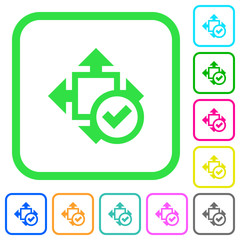 Accept size vivid colored flat icons