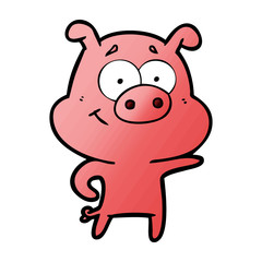 cartoon pig pointing