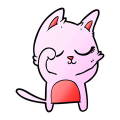 calm cartoon cat