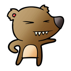 angry bear cartoon