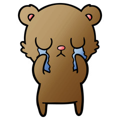 crying cartoon bear