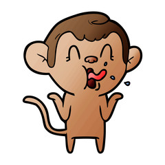 crazy cartoon monkey
