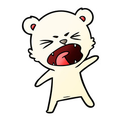 angry cartoon polar bear