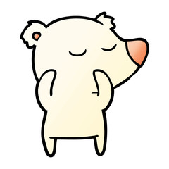 happy cartoon polar bear
