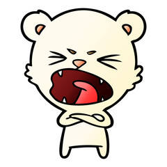 angry cartoon polar bear