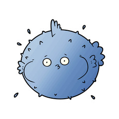 cartoon puffer fish