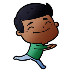 happy cartoon man