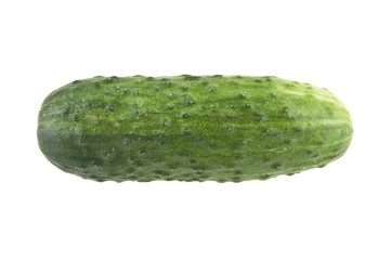 fresh green cucumber isolated on white background