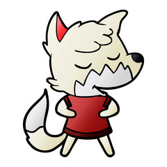 friendly cartoon fox