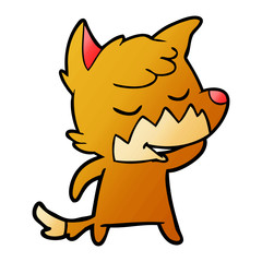 friendly cartoon fox