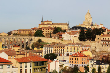 Obraz premium View to the center of Segovia, Spain