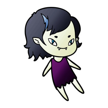 cartoon friendly vampire girl