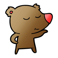 happy cartoon bear