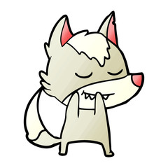laughing cartoon wolf
