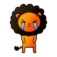 cartoon crying lion