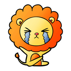 cartoon crying lion