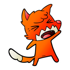 angry cartoon fox