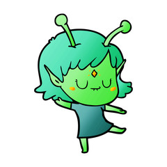 cartoon alien girl