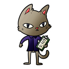 cartoon office cat