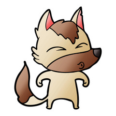 cartoon wolf whistling
